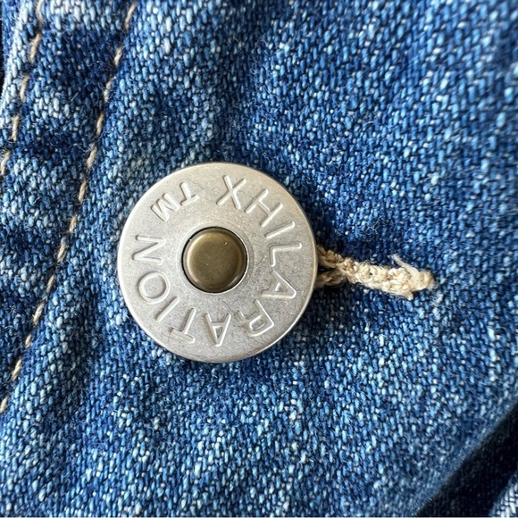 VTG 90s Y2K Xhilaration Cotton Denim Bib Overalls Medium Wash Pockets GUC Medium - Picture 9 of 9